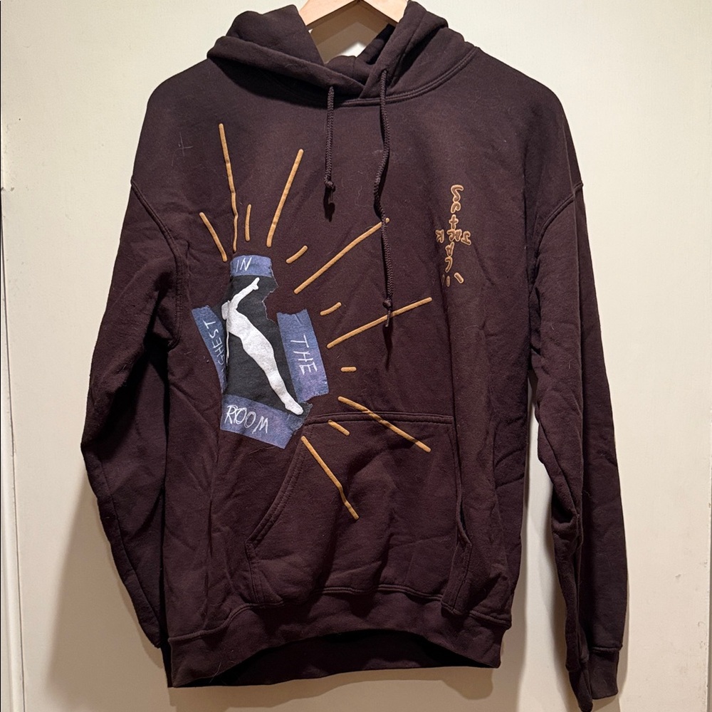 Cactus Jack by Travis Scott Brown Graphic Pullover Hoodie